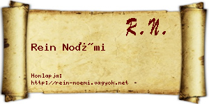 Rein Noémi névjegykártya